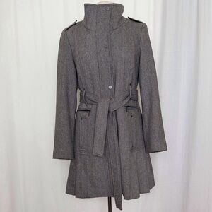 Calvin Klein Charcoal Belted Trench Coat